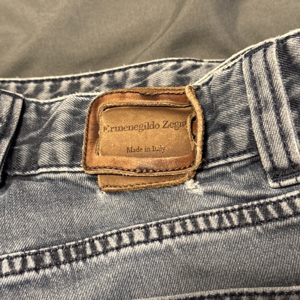 Ermenegildo Zegna Denim Jeans For Men Sz 38x30 Made In Italy Distressed - Picture 2 of 13